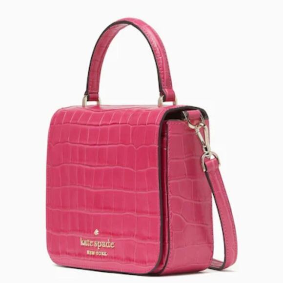 Kate Spade Pink Staci Square Crossbody Bag and Card Holder Bundle Set - Picture 7 of 15